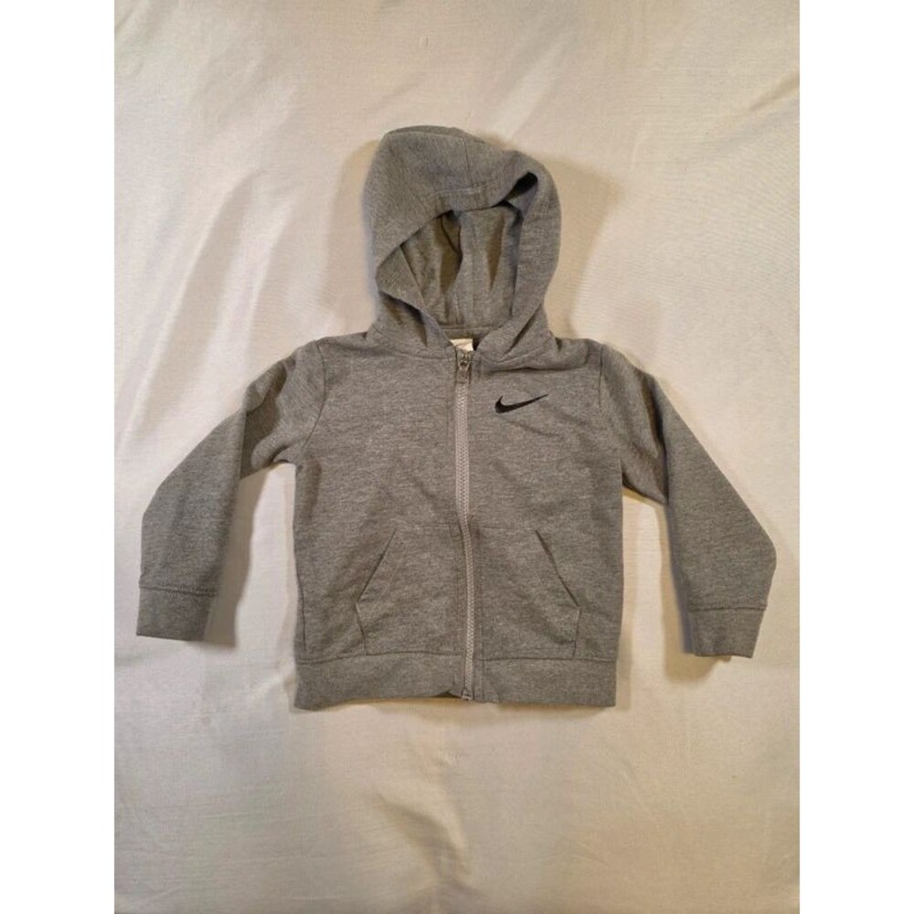 Nike Baby/Toddler Grey Full-Zip Swoosh Hoodie - Size 24M